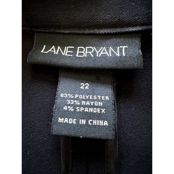 Lane Bryant Black Blazer Woman's Size 22 Stretch Career Workwear Office‎ - Picture 4 of 16